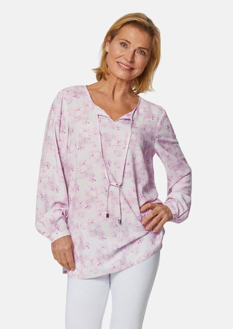 Druckbluse aus feinfädiger Baumwoll-Qualität