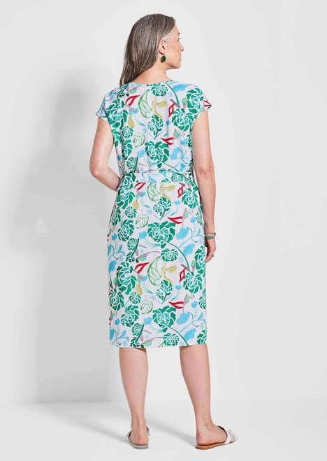 GOLDNER Jurk met print Gedessineerde jurk met print allover & strikceintuurtje