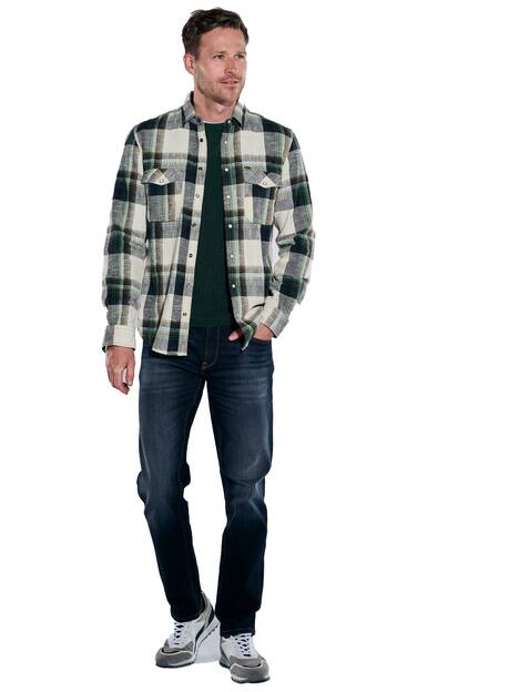 engbers Herren Langarm-Hemd kariert , Gruen