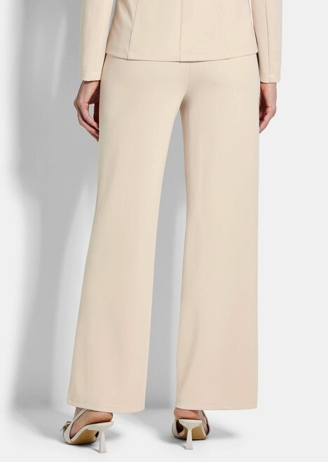 Jersey broek met plooien