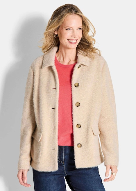 Jacke in flauschiger Qualität mit Lurex