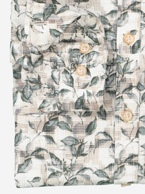 engbers Herren Langarm-Hemd gemustert , Dunkelgruen