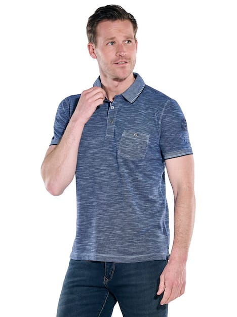 engbers Herren Poloshirt , Mittelblau