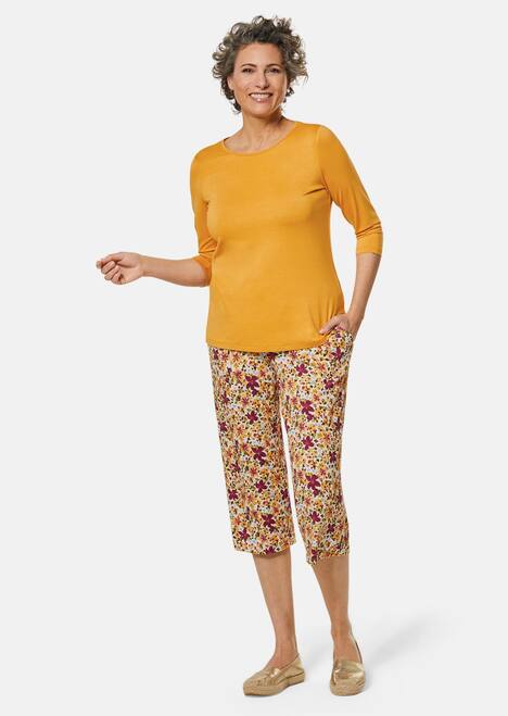 GOLDNER Broek met print Gedessineerde broek