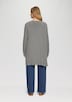 Lange Strickjacke mit Rippbündchen