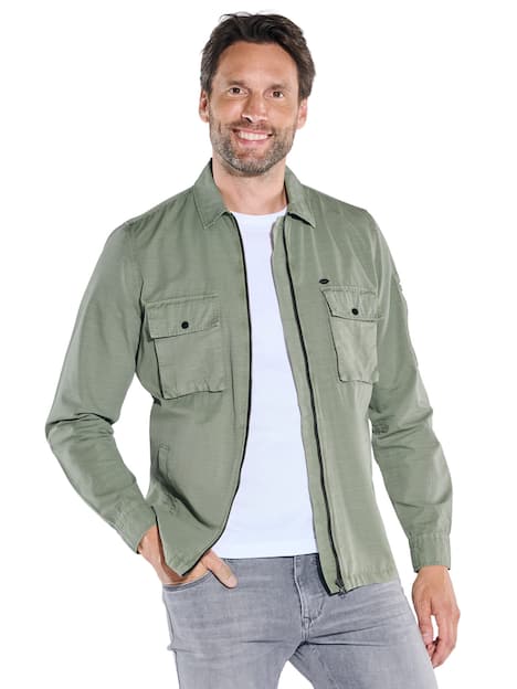 engbers Herren Overshirt uni , Gruen