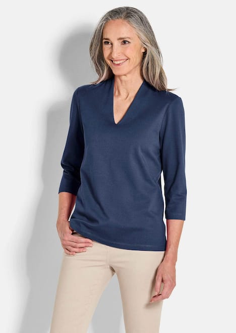 Basic-Shirt aus Interlock-Jersey