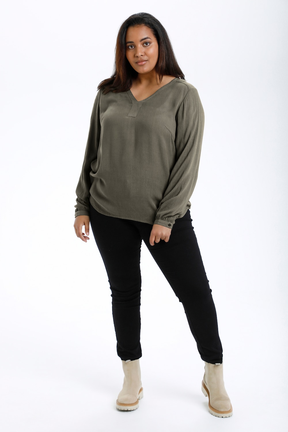 Langarm-Bluse Regular fit