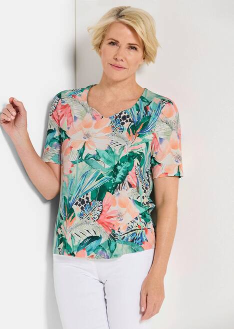 Jerseyshirt mit Dschungel-Print