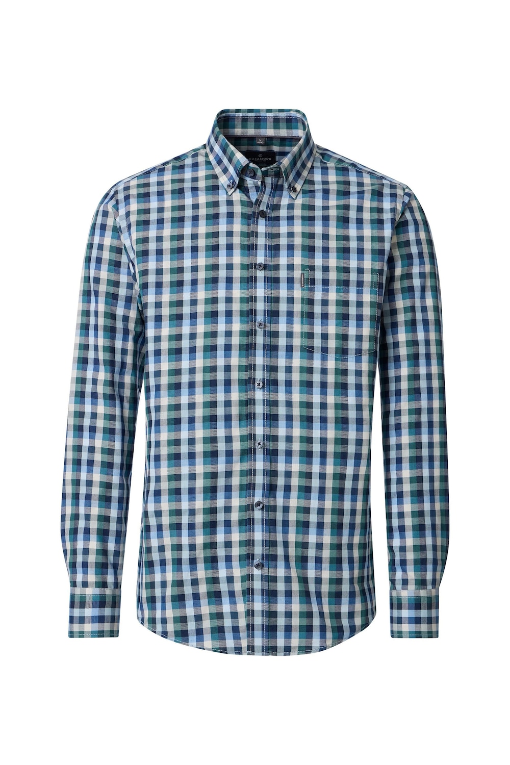 Freizeithemd extra langer Arm 72cm kariert Casual Fit