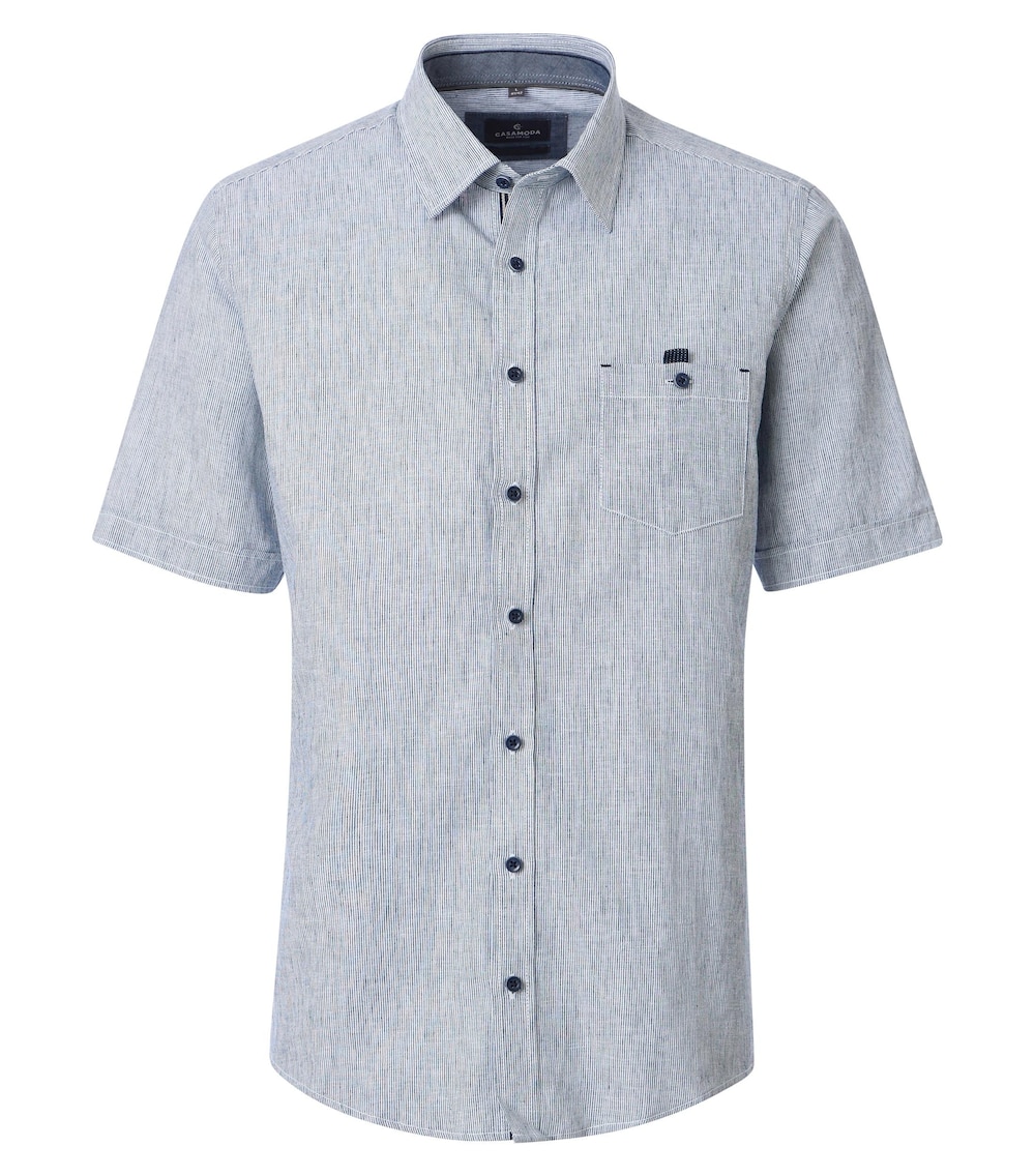 Leinenhemd kurzarm gestreift Casual Fit