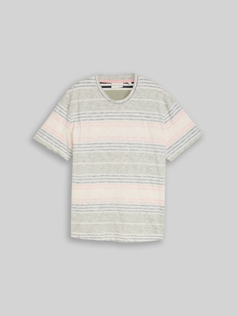 T-Shirt mit Inside-Out Streifenmuster