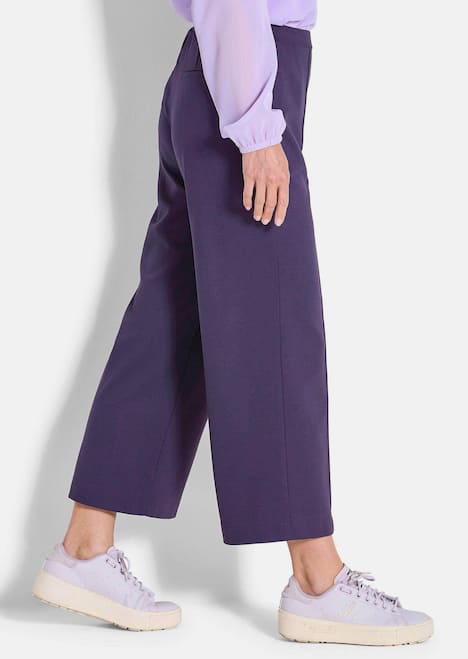 Verkürzte Jersey-Hose VERA mit Biesen