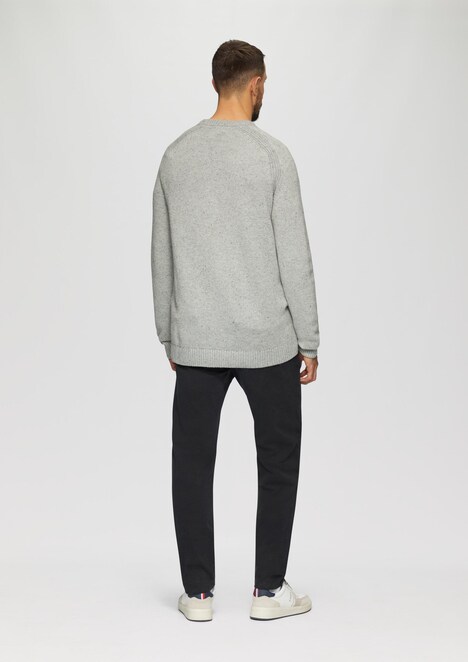 Crew-Neck-Pullover mit Farbeffekt
