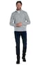 engbers Herren Sweatshirt strukturiert , Grau