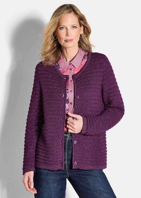 Strickjacke aus Baumwolle und Lurex