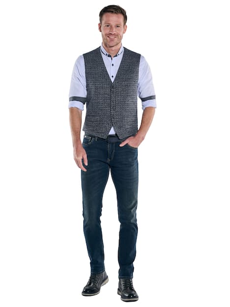 engbers Herren Weste in Strickoptik , Saphirblau