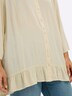 Bluse 3/4-Arm Ohne Kragen
