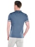 Herren Poloshirt mit Kontraststreifen , Mittelblau