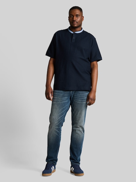 Poloshirt mit Stehkragen
