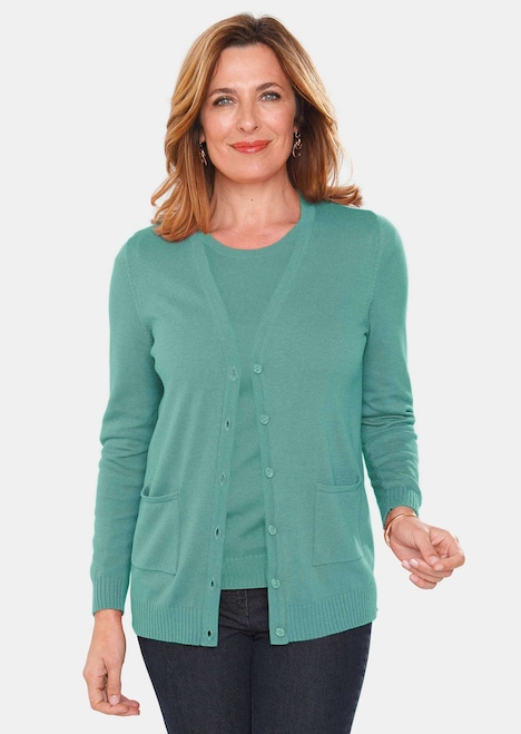 Klassisches Stricktwinset