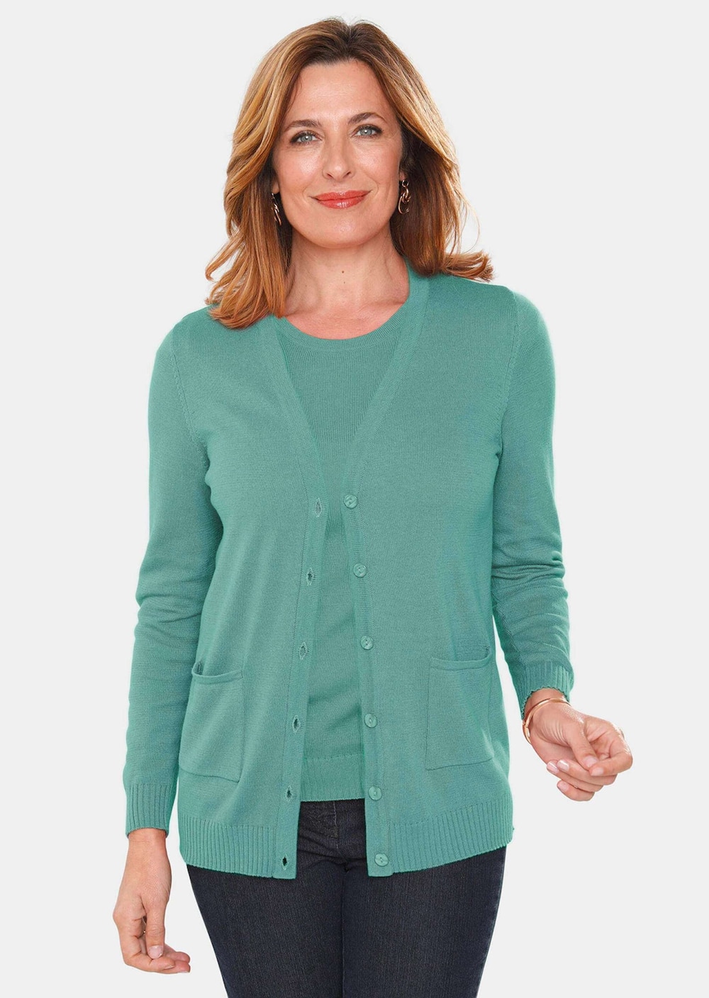 Klassisches Stricktwinset
