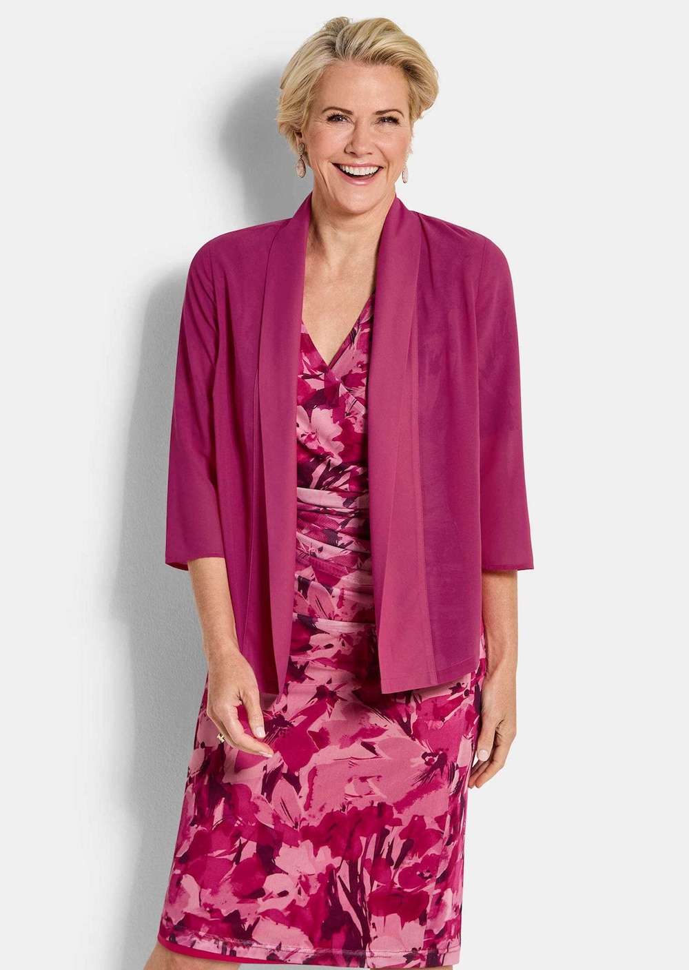 Leichte Jacke mit Schalkragen, Halbarm