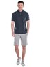 Herren Polo-Shirt meliert , Saphirblau
