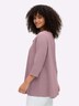 3/4-Arm-Shirt 3/4-Arm-Shirt mit Cut-out vorn 3/4-Arm Uni Ohne Kragen