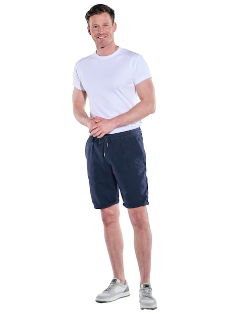 Herren Chino-Bermuda mit Tunnelzug , Marineblau
