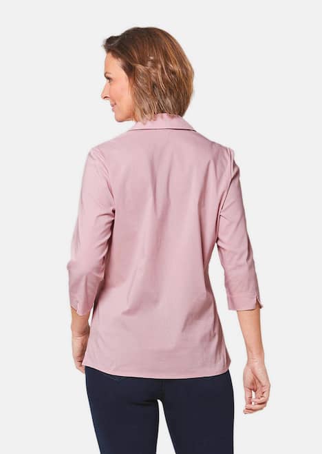 Stretchbequeme Bluse mit Baumwolle