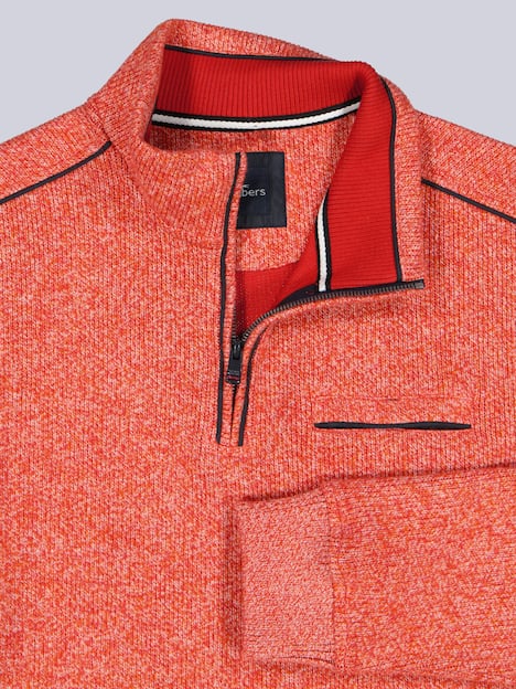 engbers Herren Sweatshirt mit Stehkragen , Orange