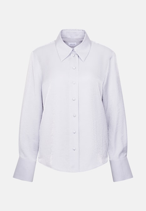 Damen Hemdbluse - Uni glänzend