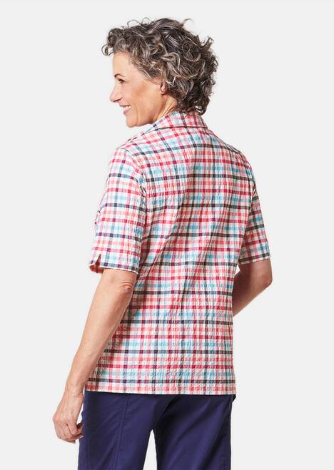 Wander-Bluse in Seersucker Qualität