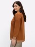 Sweatshirt Sweatshirt mit Glitzer-Details Langarm Ohne Kragen