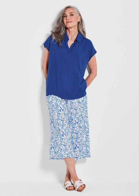 Uni Bluse mit Hemdkragen