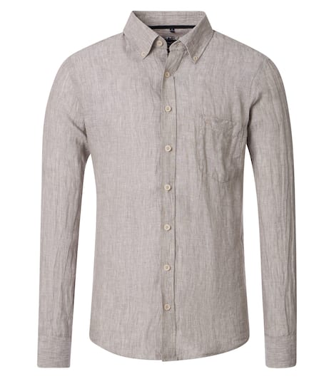 Leinenhemd uni Casual Fit