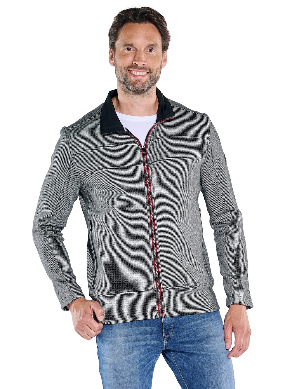 Sweatjacke mit Stehkragen