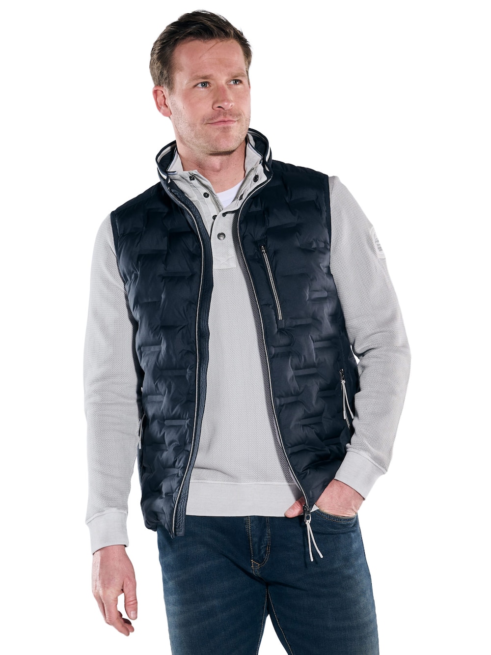 engbers Herren Weste , Saphirblau