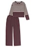 Schiesser Damen Schlafanzug Casual Nightwear kakaobraun