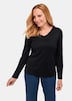 Langarm-Pullover mit V-Ausschnitt
