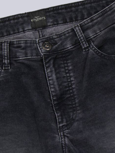 engbers Herren Hose 5-Pocket aus Cord , Anthrazit