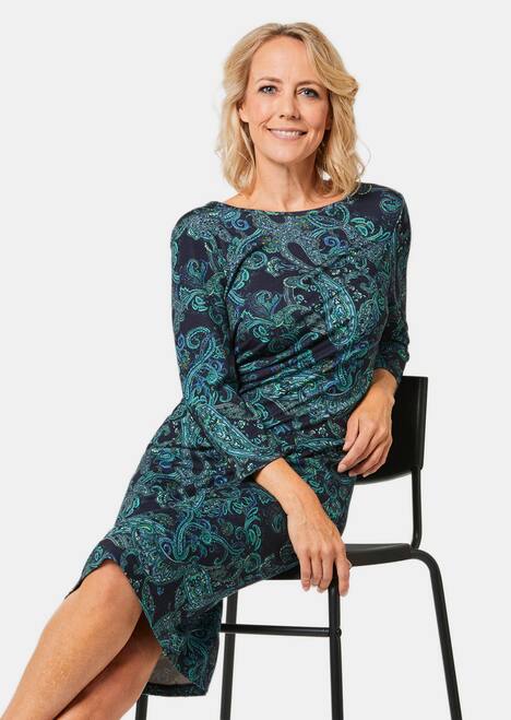 Elastische jersey jurk met modieuze print