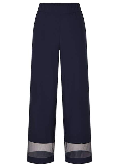 Weite Hose VERA mit Mesh-Details