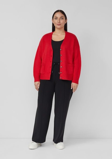 Cardigan aus Wollmix mit Metall-Knöpfen