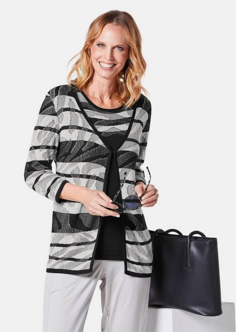 Strickjacke mit V-Ausschnitt