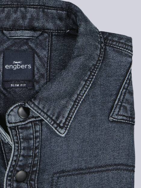 engbers Herren Hemd uni , Saphirblau