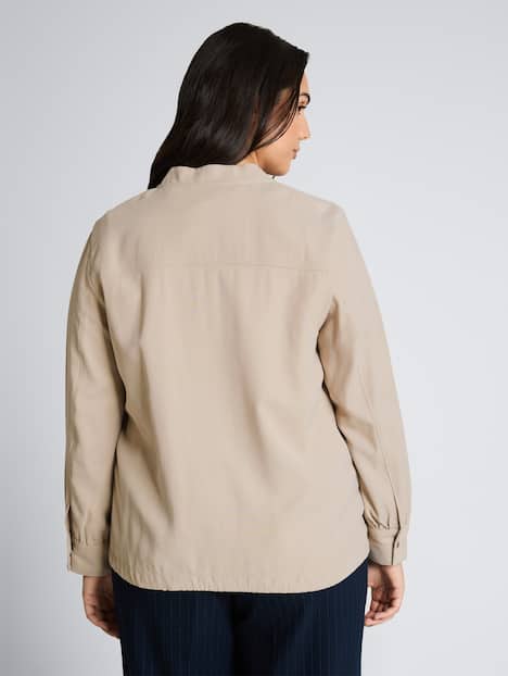 Tom Tailor Women PLUS Blazer Plus Size - Loose Fit Bomberjacke mit Brusttaschen