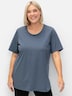 T-Shirt Kurzarm Uni Ohne Kragen