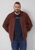 Strukturierte Sweatshirtjacke mit Stehkragen